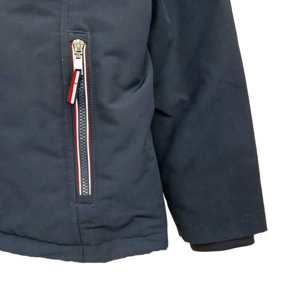 Tommy Hilfiger Soft Shell Jacket Womens Medium Navy Fleece Lined Wind Resistant - Picture 6 of 12